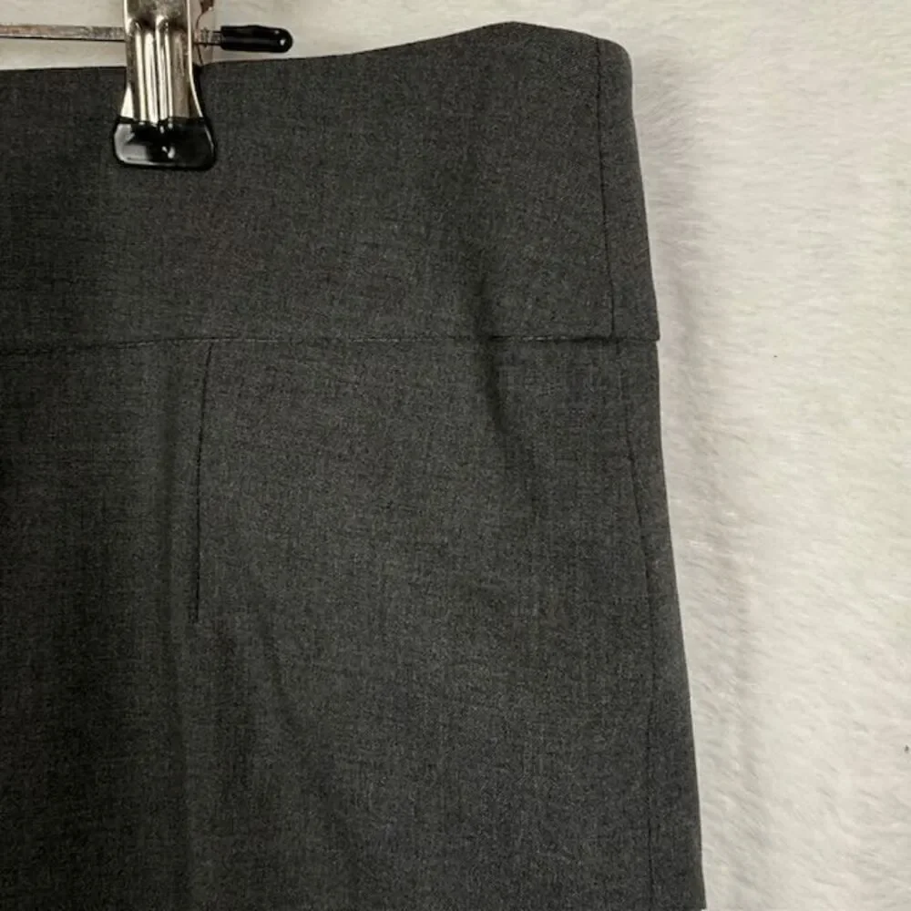 Hugo Boss Veronice Virgin Wool Stretch Blend Pencil Skirt Charcoal Gray‎ Size 8